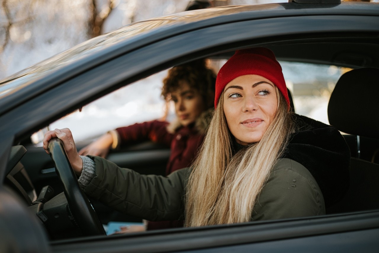 Women in a car
